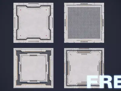  Sci-Fi Kit Free 03 Architecture Panels  Free 3D model