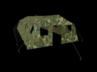 Military Tent - 5 - PBR - Textured Low-poly 3D model