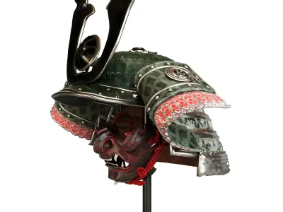 Helmet Samurai 002 3D model