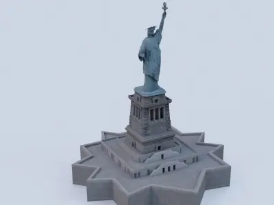 The Statue Of Liberty-NY Low-poly 3D model