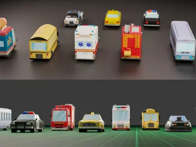 Stylized Vehicle Model Pack - cartoon 3D model