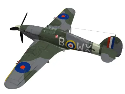 Hawker Hurricane MK2b 3D model