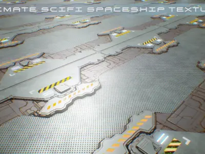 PBR Sci-Fi Spaceship Texture 49 Low-poly 3D model