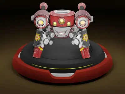 Spider Mech Low-poly 3D model