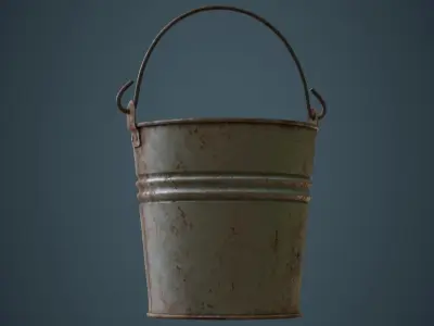Bucket 1B Low-poly 3D model