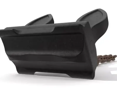 Byers Anchor with Stud Link Anchor Chain 3D model