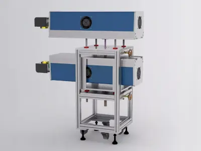 Coaxial cable stripping machine 3D model