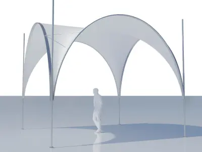 Event Tent square 3D model