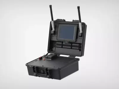 DJI AEROSCOPE DRONE DETECTION MOBILE RIG STL 3MF HD TEXTURES 3D print model