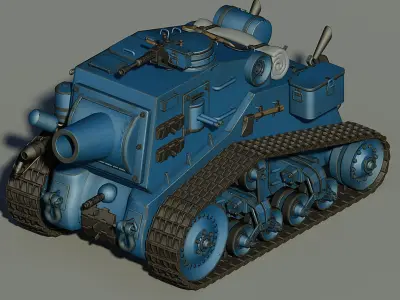 Cartoon Tank Low-poly 3D model from CGTrader