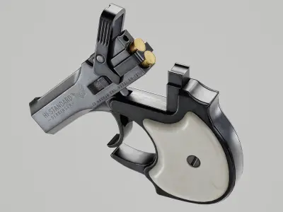 PBR High Standard Derringer Low-poly 3D model