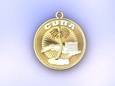 medal cuba 3D print model