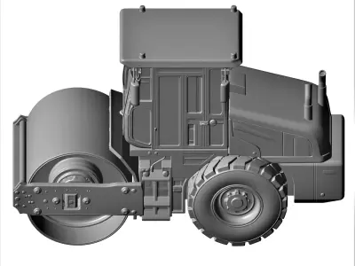 road roller static model 3D print model