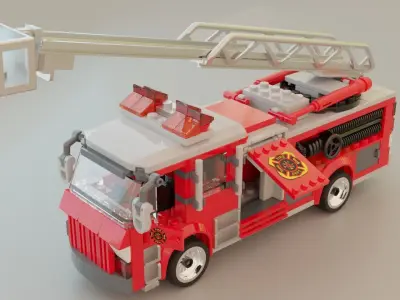 Lego Firetruck 3D model