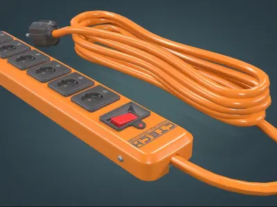 Power Strip Low-poly 3D model buy
