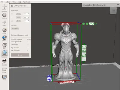 Sci-Fi Armored Warrior Statue 3D print model