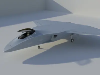 DAGGER Light sixth generation stealth fighter jet 3D model