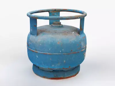 Rust Blue Picnic Tube Low-poly 3D model