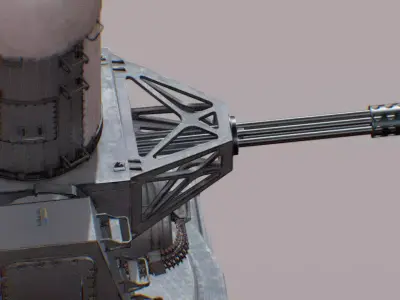  Phalanx CIWS Low-poly 3D model