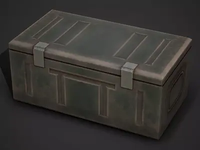 Ammo Crate 03 Low Poly Mobile Ready Low-poly 3D model