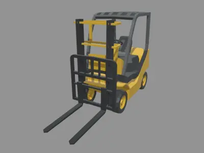 Low Poly Forklift 01 Low-poly 3D model