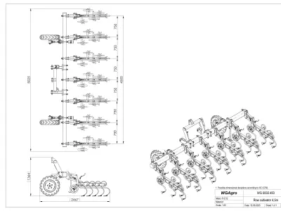 WG 0002 - Inter-row cultivator 400 3D model