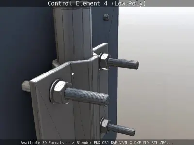 Control Element 4 Low-Poly Version Low-poly 3D model