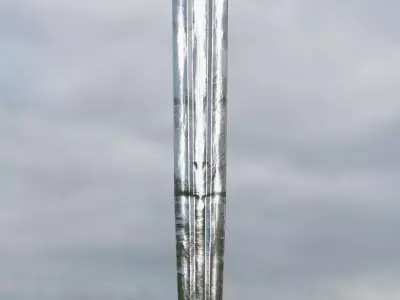 Stylized Steel Sword  PBR low-poly game rady Free low-poly 3D model