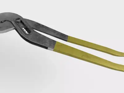 channel lock pliers Low-poly 3D model