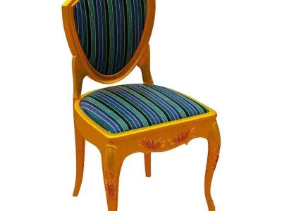 Classical Dining chair Low-poly 3D model