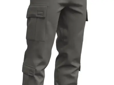 Male Tactical Cargo Pants - Marvelous Designer 3D model