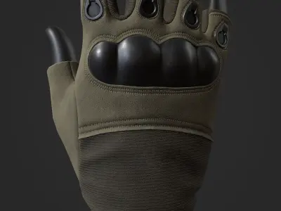 Tactical Gloves Low-poly 3D model purchase