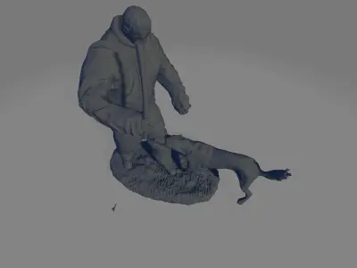 Dog trophy 3D print model