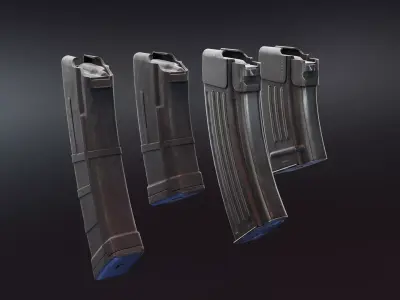 Small AK magazines Low-poly 3D model