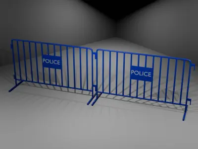 Police barricade 3D model