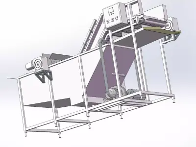 Vegetable and fruit washing machine 3D model