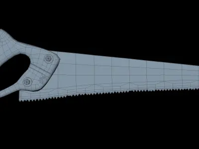 Handsaw Low Poly knife Low-poly 3D model