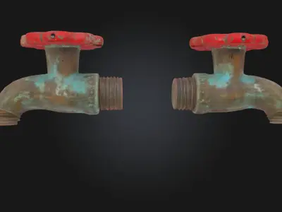 Old and New Valves Industrial Valve Set for Mechanical  3D model
