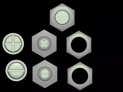 bolt lowpoly Game model  Low-poly 3D model