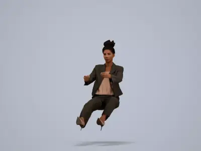 00066Gabriela002D - Adult Caucasian woman sitting in car 3D model