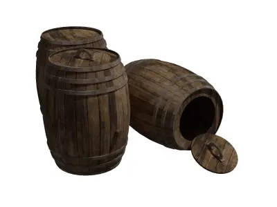 Medieval marketplace 1 3D model