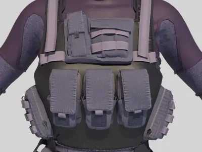 3D Military Outfit 3D model