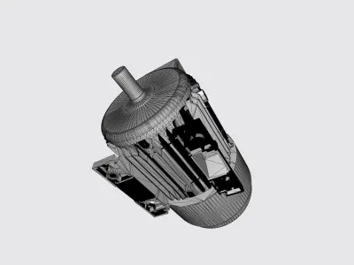 1-5 kw Single Phase Electric Motor ML90L-4 220V 2 3D model