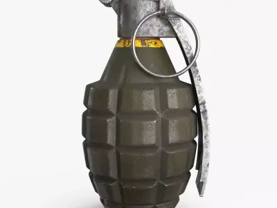 Hand Grenade Low-poly 3D model 2