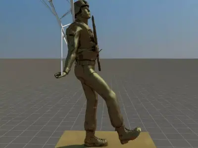 Parachute statue with Free 3D model