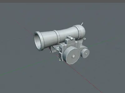 Medieval Cannon  Low-poly 3D model