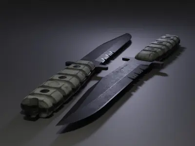 TPUS01  US Combat knife Low-poly 3D model
