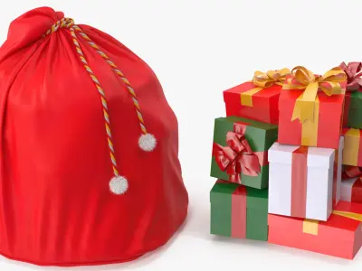 Santa Claus Bag with Gifts 3D model