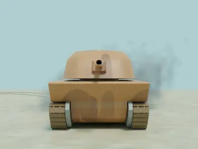 game tank 3d model Low-poly 3D model