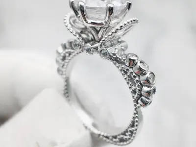 3DM Format Antique wedding ring for her 3D print model